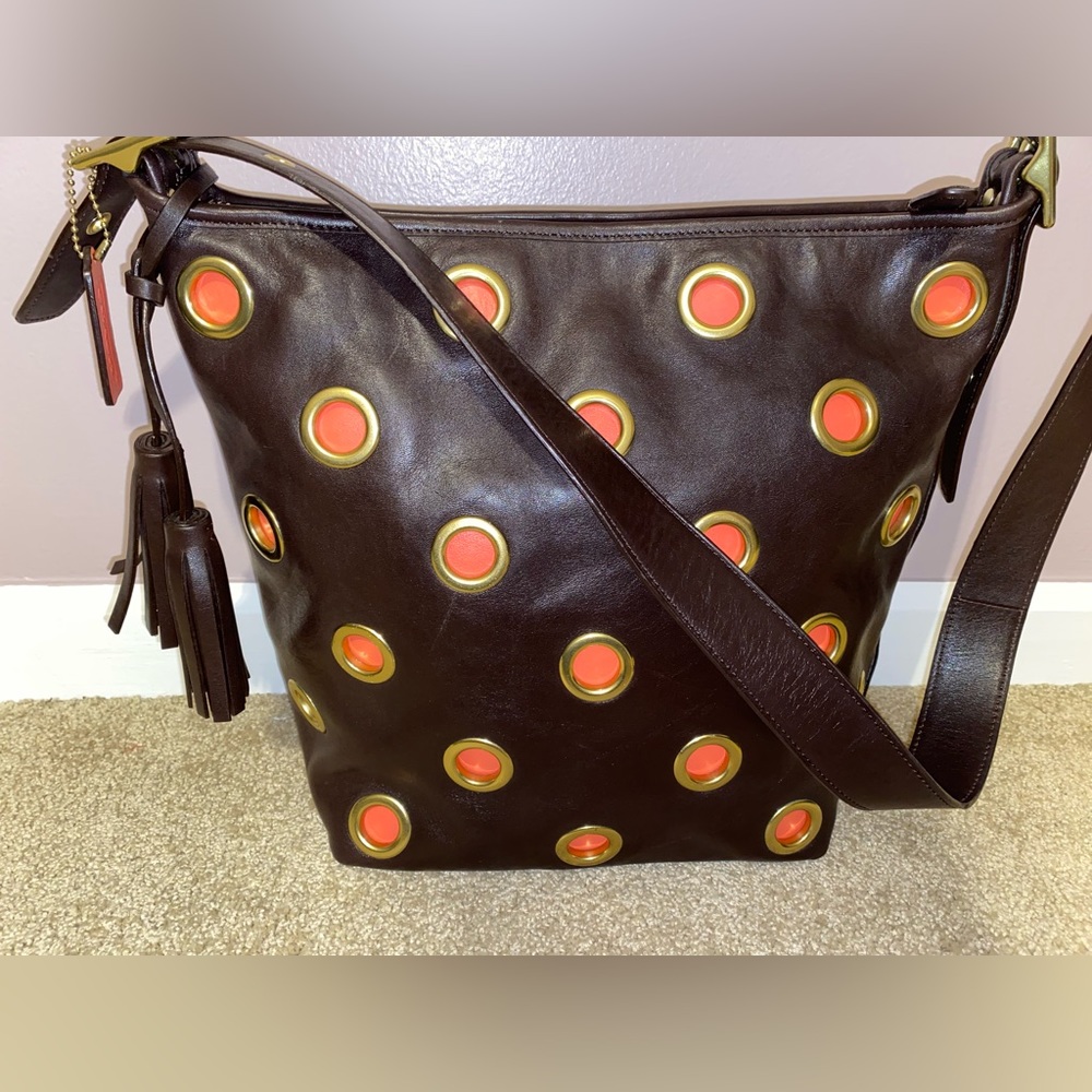 COACH shoulder bag brown - New with tags and only used once. - Picture 5 of 10